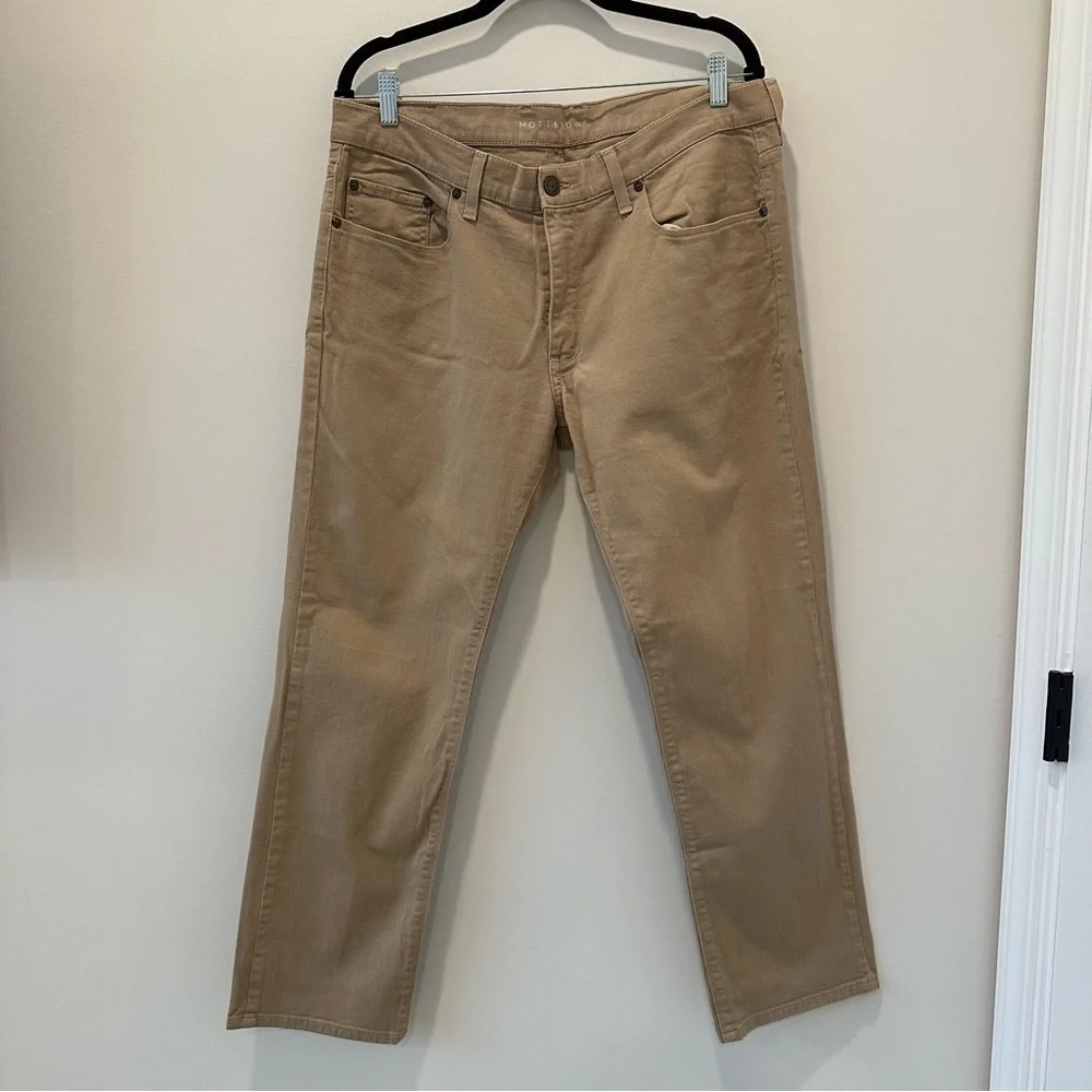 Mott & Bow Men’s Jeans Mercer Khaki Pants Twill Stretch Denim Business Size 36